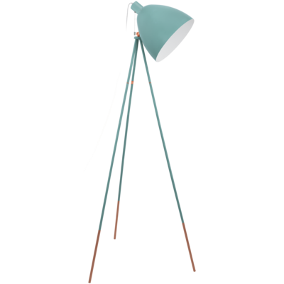 Dundee gulvlampe i metal Mint, med afbryder snor træk, MAX 60W E27, diameter 60 cm, højde 135,5 cm.